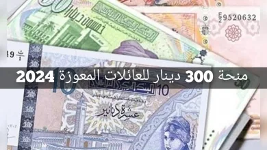 التسجيل في منحة 300 دينار للعائلات المعوزة 2024 في تونس